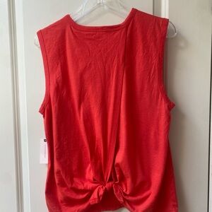 ANTHROPOLOGIE BACK TWIST TOP IN RED NWT SZ L NWT
